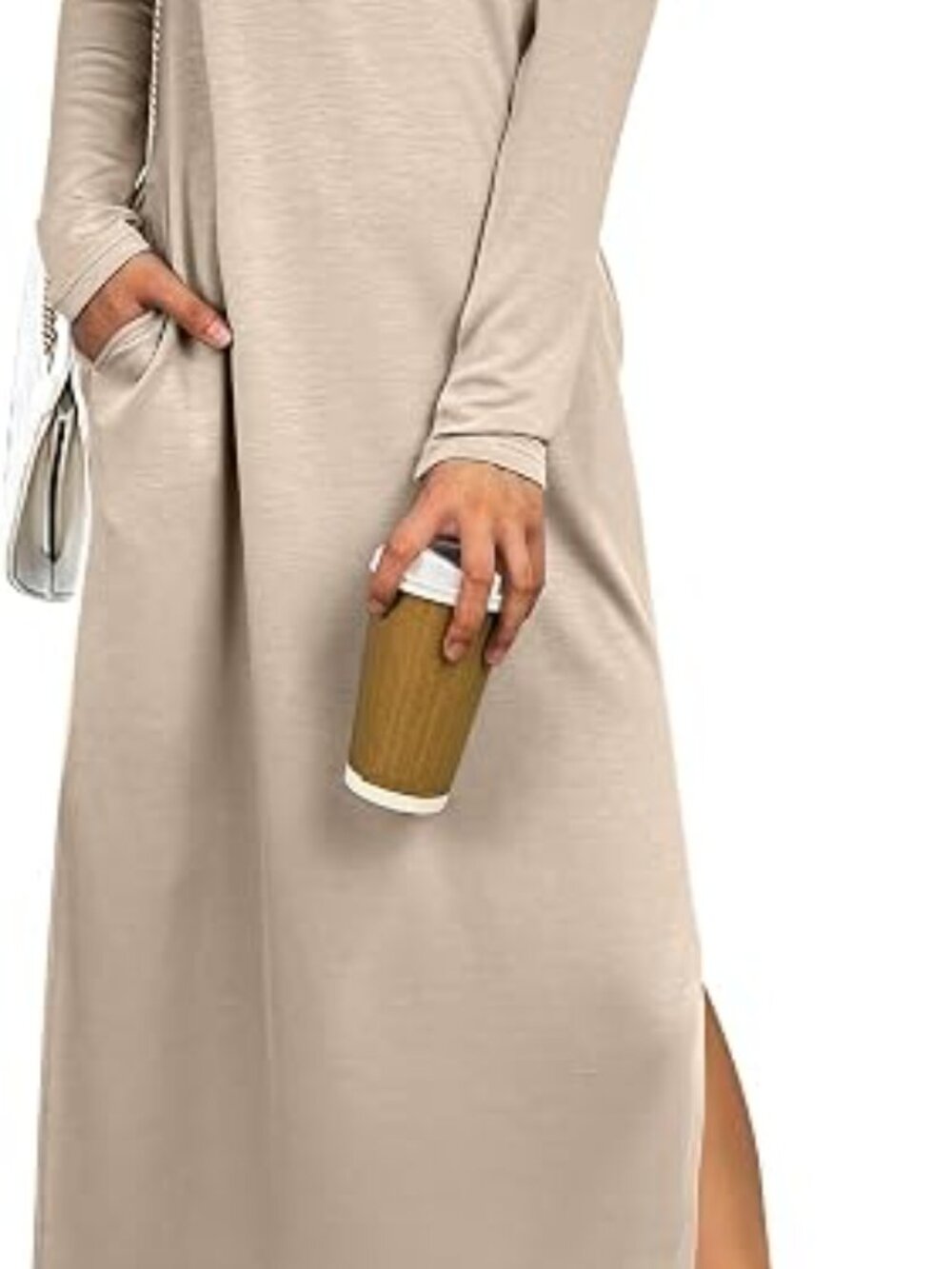 ANRABESS Women Long Sleeve Fall Maxi Dresses with Pockets Wrinkle Free - Picture 6 of 6